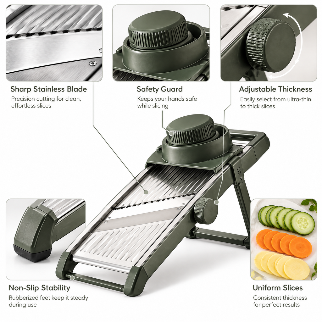 Orvelmont™ Adjustable Mandoline Vegetable Slicer