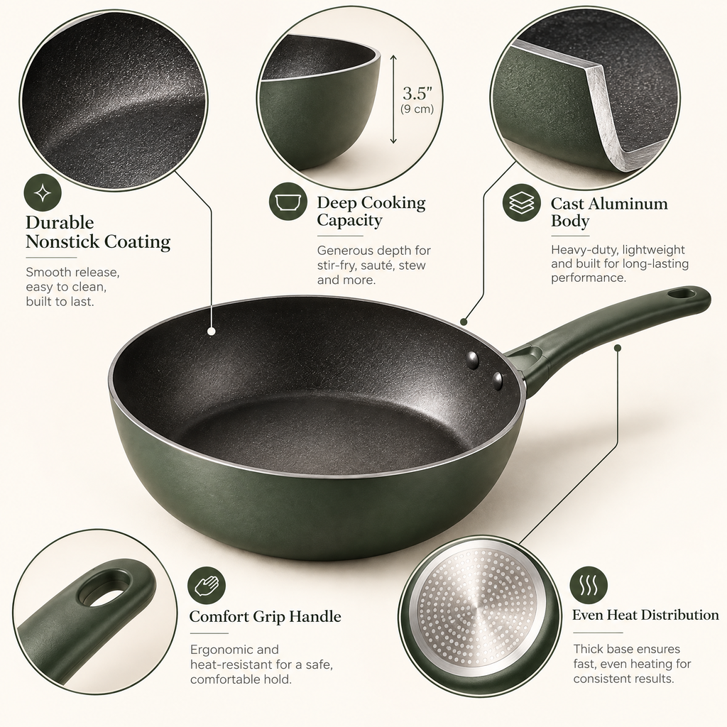 Orvelmont™ Deep Nonstick Sauté Pan