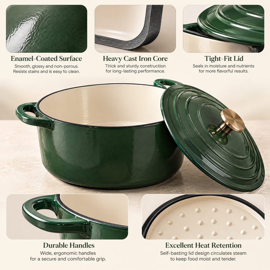 Orvelmont™ Enameled Dutch Oven with Lid