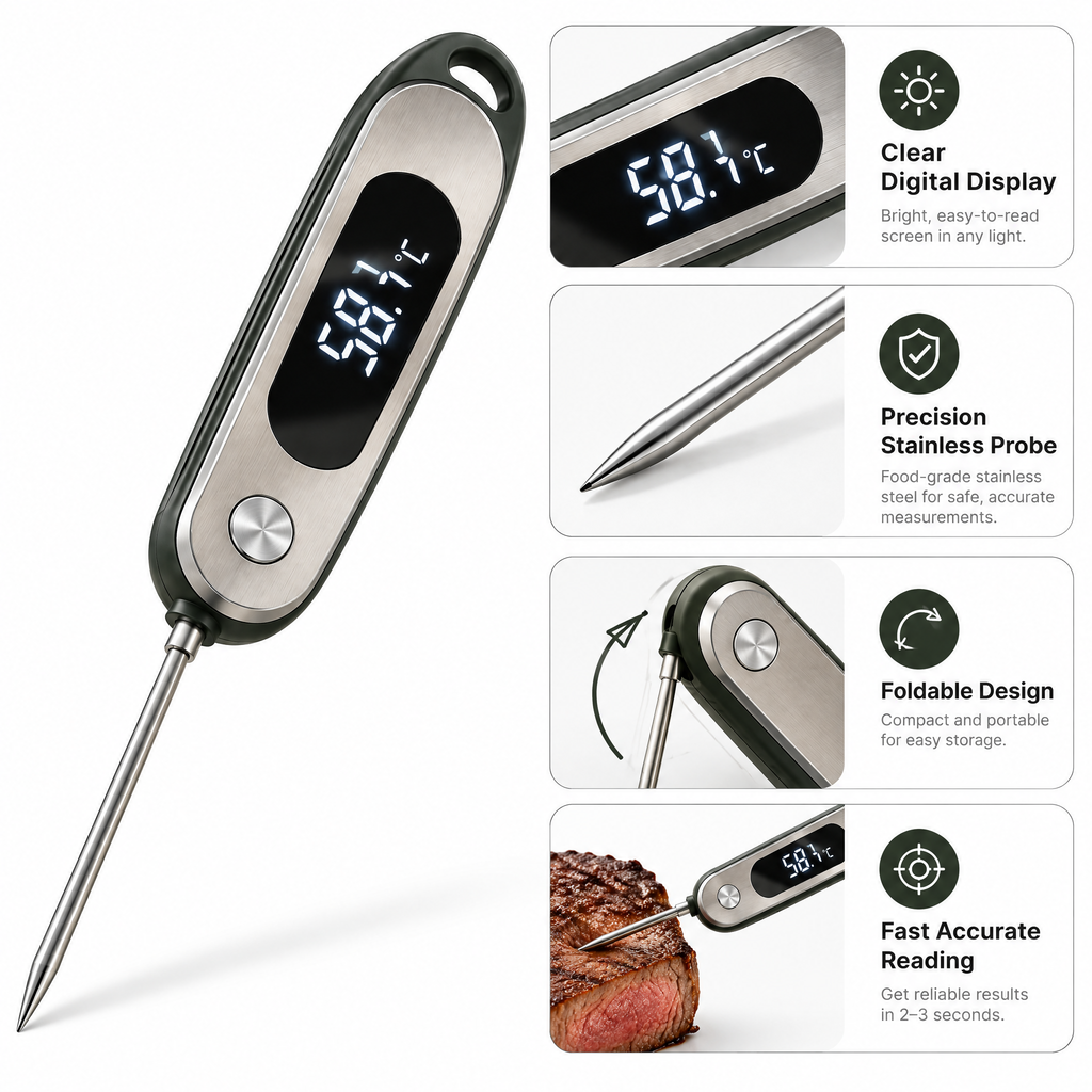 Orvelmont™ Instant-Read Digital Meat Thermometer