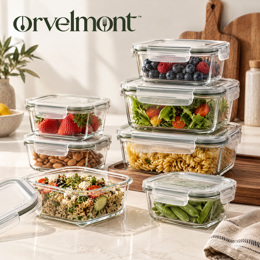 Orvelmont™ Glass Food Storage Container Set