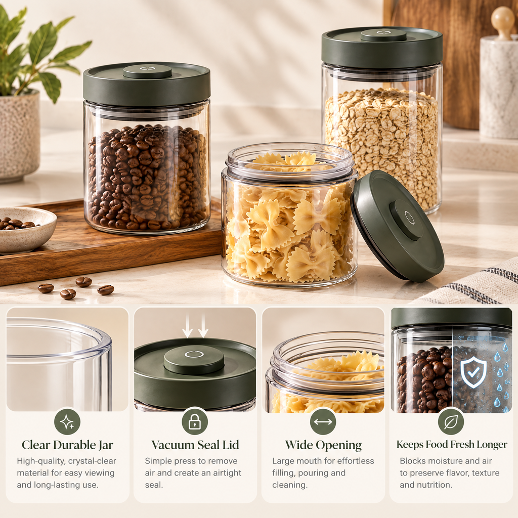 Orvelmont™ Airtight Glass Pantry Canister Set