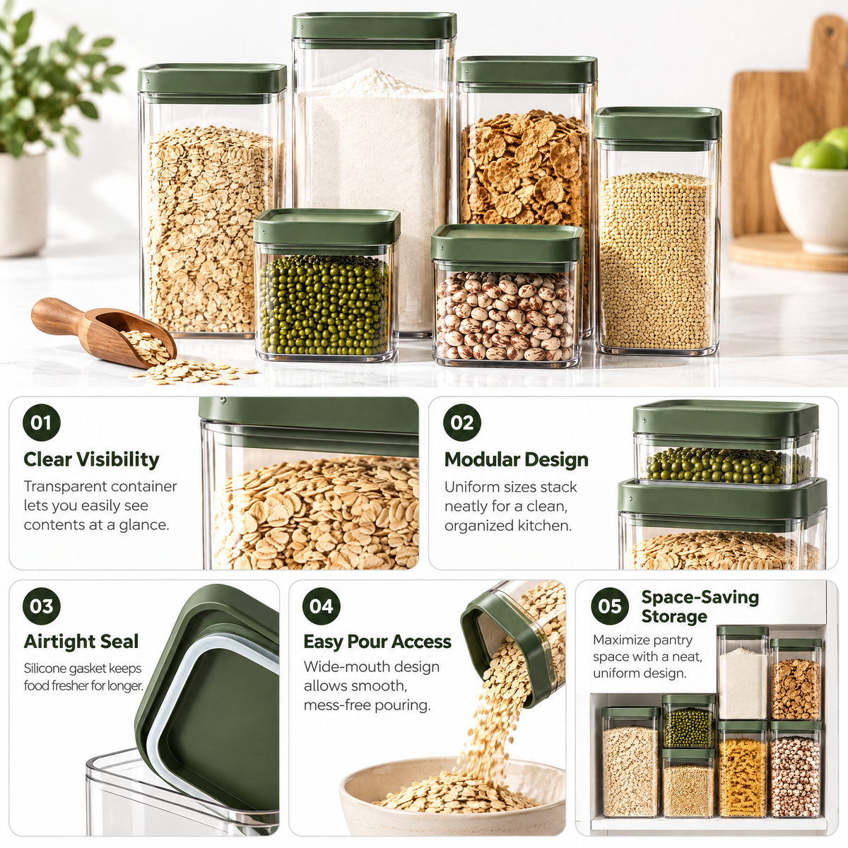 Orvelmont™ Modular Pantry Storage Container Set