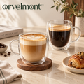 Orvelmont™ Double-Wall Glass Coffee Mug Set