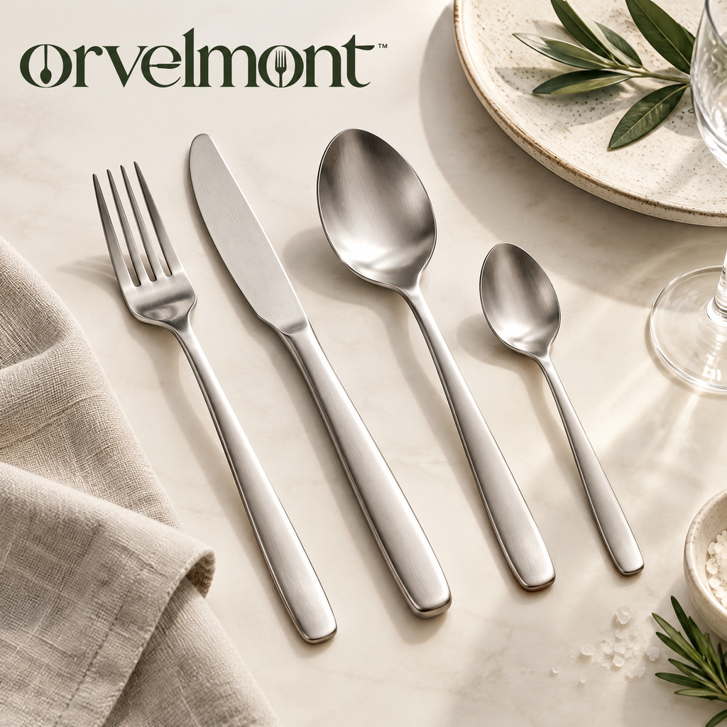Orvelmont™ Brushed Stainless Steel Flatware Set